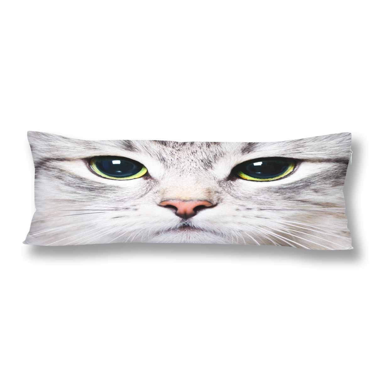 ABPHOTO White Cat Kitten Big Green Eyes Pillow Covers ...