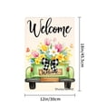 thumbnail image 4 of Jbralid Welcome Garden Flag With Flower Truck Design For Spring Summer Home Outdoor Garden Yard Door Decor 12x18 inch, 4 of 5