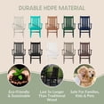 thumbnail image 5 of WestinTrends Malibu Classic Outdoor Dining Chairs with Arms, All Weather Poly Lumber Adirondack Patio Chairs Restaurant Bistro Chairs Support 350 LBS, Arched Backrest and Curved Seat, Black, 5 of 11