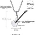 thumbnail image 3 of Stainless Steel Guitar Picks/bass Music Note Necklace For Men Women, Music Lover Pendant Rock Punk Jewelry, Custom Free Engraving, 3 of 3