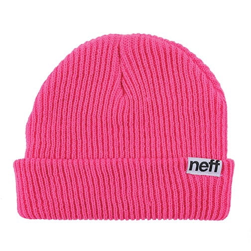 pink neff beanie