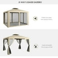 thumbnail image 4 of Outsunny 11.60 x 9.60 Patio Gazebo UV Resistant, 4 of 10