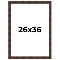 26x36 Frame Brown Burl Real Wood Picture Frame Width 1.625 Inches | Interior Frame Depth 0.5 Inches
