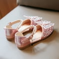 thumbnail image 4 of ZHOGXU Kids Girls Summer Sandals With Adjustable Straps Pearl Rhinestone Butterfly Design Closed Toe Fashion Princess Flat Shoes For Everyday Wear,Pink,1.5-2 Years, 4 of 4