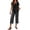 18#Black, variant on Summer Outfits Two Piece Sets for Women Capri Set Casual Summer Wide Leg Crop Pants and Top Matching Suits Khaki 3XL