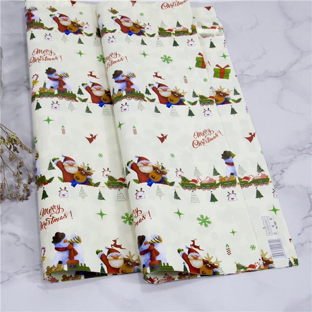 3PCS Christmas Wrapping Paper Gift Present Tree Santa Wrap Decorative