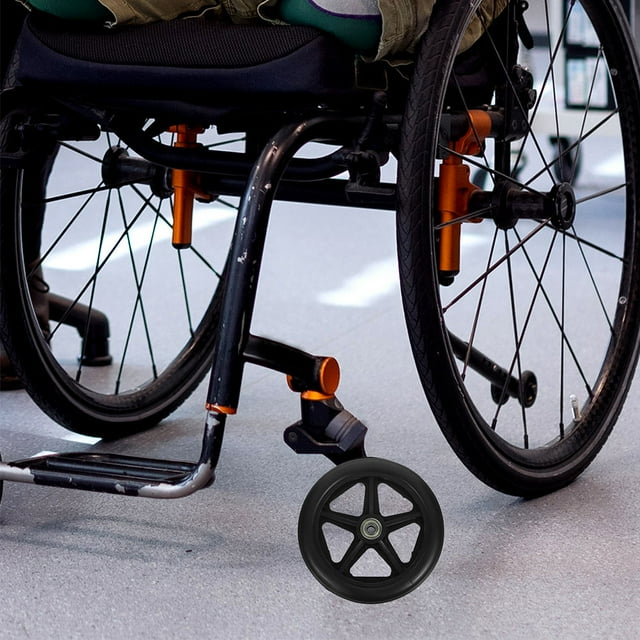 SKISUNO 2 Ensembles de Roulettes avant de Fauteuil Roulant en Caoutchouc Acier Remplacement Fonctionnement Silencieux