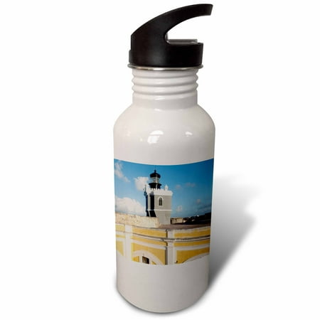 

3dRose Puerto Rico Old San Juan El Morro lighthouse-CA27 WBI0012 - Walter Bibikow Sports Water Bottle 21oz