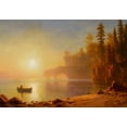 thumbnail image 2 of Bierstadt, Albert 32x23 Gold Ornate Wood Framed with Double Matting Museum Art Print Titled - Indian Canoe, 2 of 4