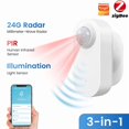 thumbnail image 1 of Zigbee Millimeter Wave Human Sensor Smart Motion Sensor PIR Motion Sensor with Illuminance Value Motion Sensor, 1 of 8