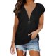 thumbnail image 1 of Gibobby Casual Playera de Manga Corta para Mujer Camiseta suelta informal con cuello en V para mujer, blusa manga corta con estampado(Negro,XL), 1 of 5