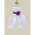 thumbnail image 4 of iEFiEL Kids Toddler Girls Navy Blue Flower Girls Dress Formal Wedding Pageant Party Dress, 4 of 7