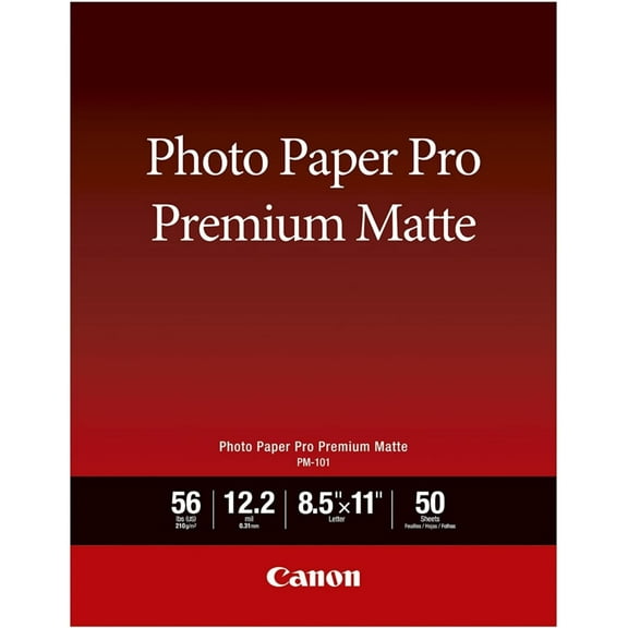 Canon PM1001LTR50 Photo Paper Pro Premium Matte 8.5x11 (50 Sheets)