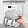 thumbnail image 5 of Hanging Laundry Basket, 2 Pieces Laundry Baskets, Foldable Laundry Baskets, Dirty Laundry Bin, Gray Mesh Fabric Laundry Basket for Quilts, Blankets, C, 5 of 5