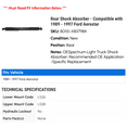 thumbnail image 2 of Rear Shock Absorber - Compatible with 1989 - 1997 Ford Aerostar 1990 1991 1992 1993 1994 1995 1996, 2 of 2