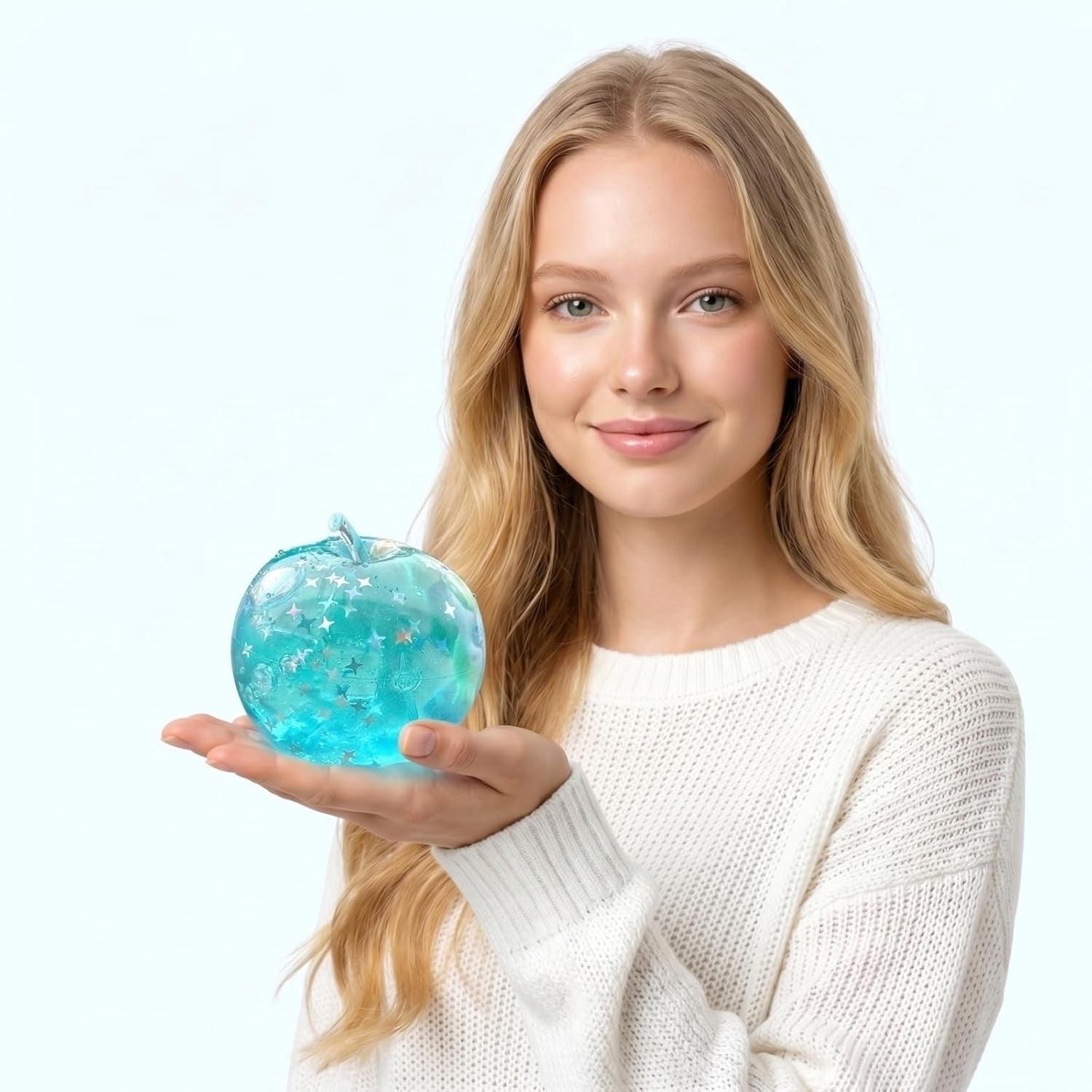 Blue Ocean Slushy Apple Squishy,Slow Rising Squishing,Apple Squishies Stress