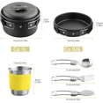 thumbnail image 2 of ERSHI-12pcs Camping Cooking Set, Non-Stick Camping Pots and Pans Set with Mini Stove Stainless Steel Utensils, Lightweight, for Camping, Backpacking, Outdoor Cooking, Camping Cookware for 1-2, 2 of 4