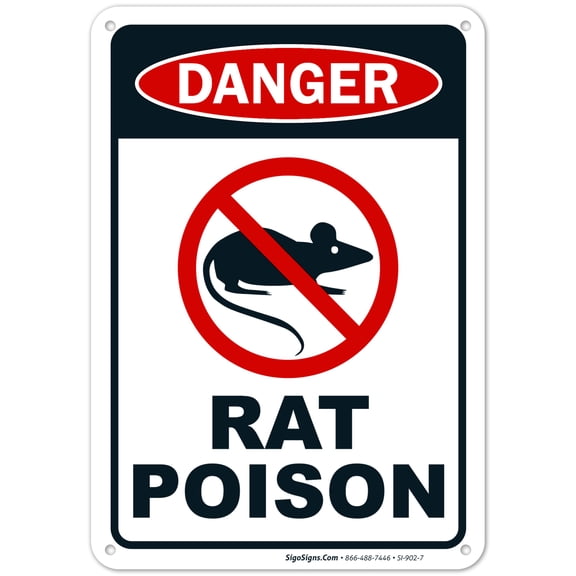 No More Rats Sign, Danger Sign,