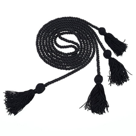 

Solid Color Braided Honor Graduation Cords (Black)