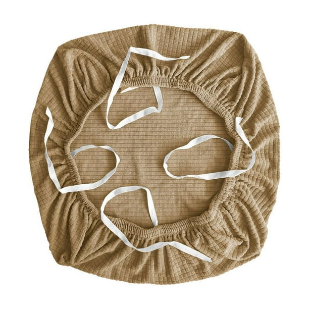 Fundas elásticas para sillas de oficina, fundas protectoras de asiento de silla, de spandex, extraíbles y elásticas. Marrón claro