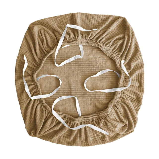 Fundas elásticas para sillas de oficina, fundas protectoras de asiento de silla, de spandex, extraíbles y elásticas. Marrón claro