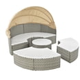 thumbnail image 5 of High-Quality PE Rattan Material | Round Sofa Transforming into Daybed with Washable Covers | Easy Maintenance and Cozy Outdoor Living, 5 of 7