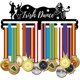 thumbnail image 1 of 1 Juego de soporte para medallas de competición, gancho para medallas con temática de danza irlandesa de hierro para exhibición de medallas de competición para colgar en la pared, 1 of 8