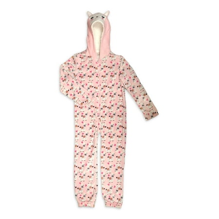 Modern Kids Girl's Plush Hooded Pajama Blanket Sleeper