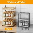 thumbnail image 3 of Fairy Kitchen Countertop Organizer, 3-Tier Wood and Metal Shelf, 11.8"x11.8"x19" for Home & Office, 3 of 8