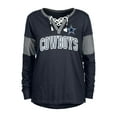 thumbnail image 2 of Women's New Era Navy Dallas Cowboys Lace-Up Notch-Neck Long Sleeve T-Shirt, 2 of 3