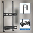 thumbnail image 4 of Estante de ducha para colgar sin taladrar organizador de baño con 2 cestas soporte de champú color negro, 4 of 7