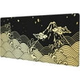 thumbnail image 2 of Japanese Wave Gold Black XXL XL Large Gaming Mouse Pad for Desk, Non-Slip Long Extended Keyboard Pads Mousepad Rubber Table Mat 31.5 X 11.8 Inch, 2 of 6