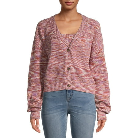 Kendall + Kylie Junior' Slouchy Cropped Cardigan