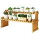 thumbnail image 2 of Estante De Flores De Escritorio, Hermoso Soporte De Mesa De Bambú Para Plantas, Tabla De Drenaje A Rayas Con Espacio Adecuado Para El Hogar, 2 of 7