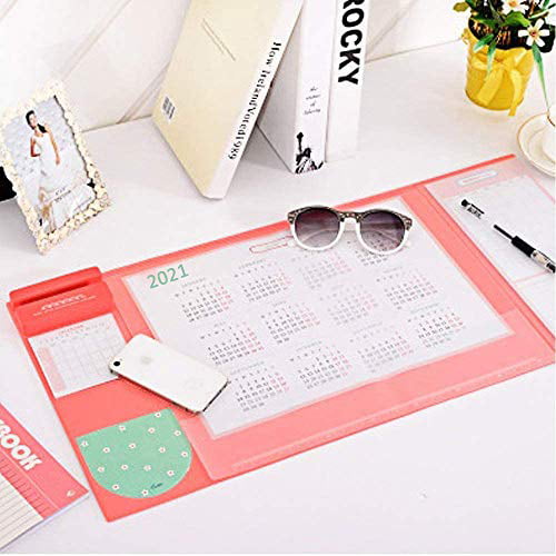 Calendar and Pen Groove Pockets STAR-TOP Desk MAT Large Size Mouse pad,Anti-Slip Desk Mouse Mat Waterproof Desk Protector Mat with Smartphone Stand Dividing Rule