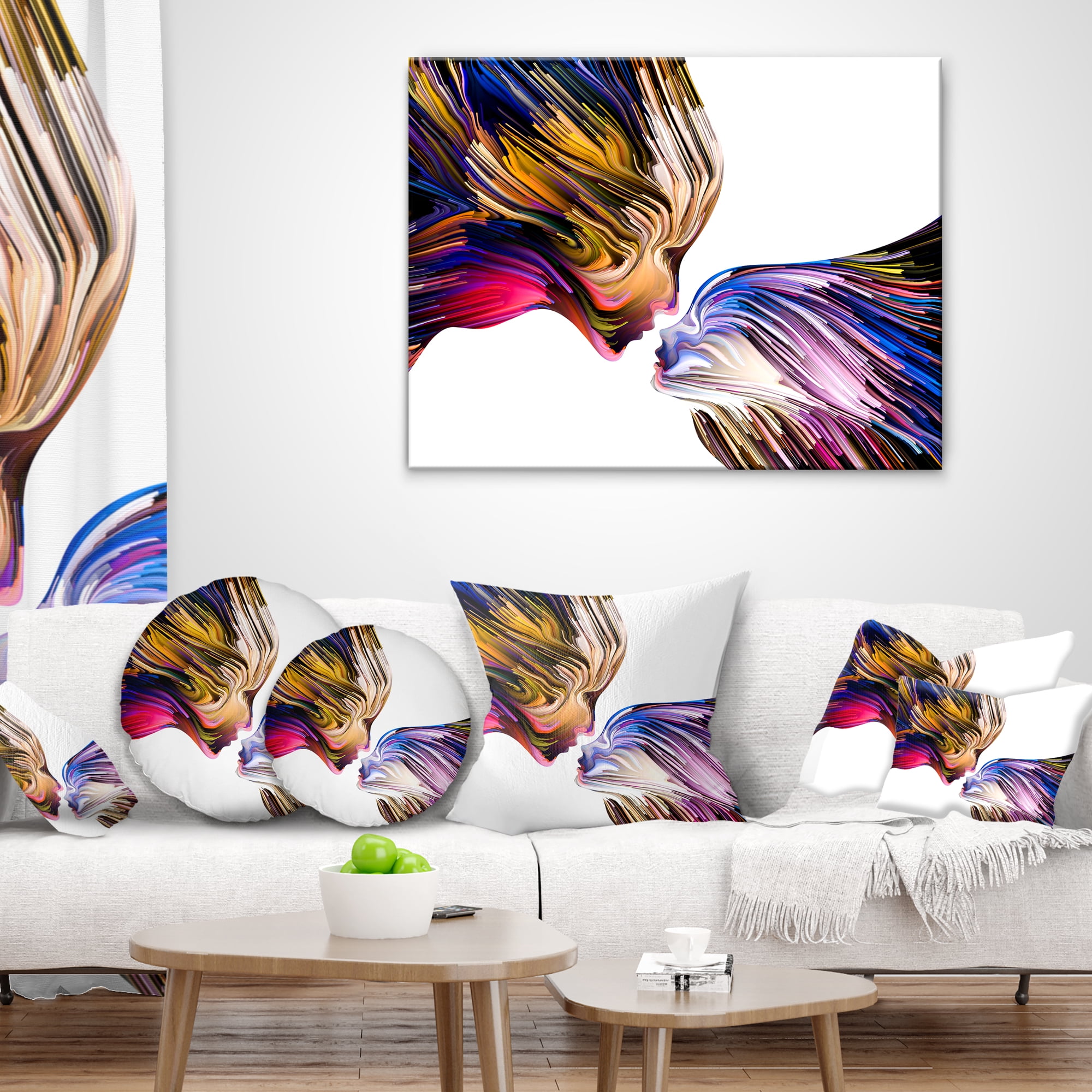 Designart Metaphorical Mind Painting - Contemporary Throw Pillow - 16x16
