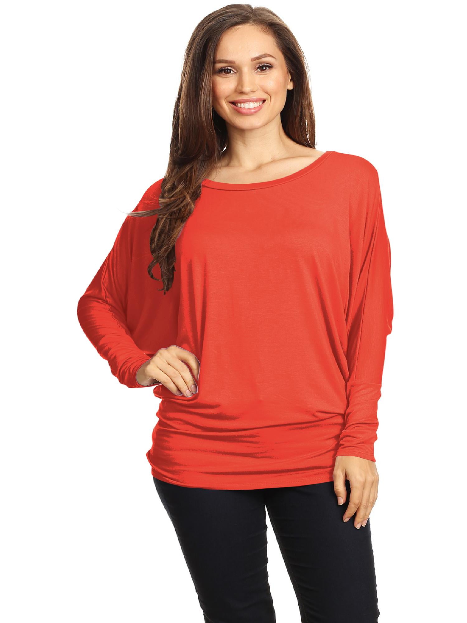 Essentials 3/4 Sleeve Solid Boatneck T-Shirt Mujer 