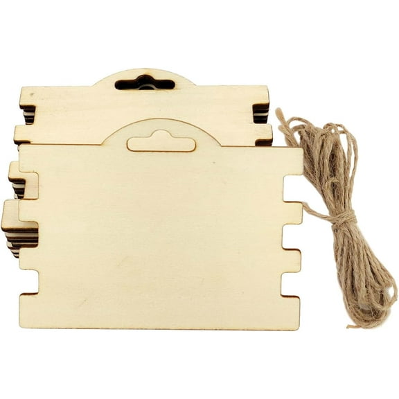 30 Pack Wood Bracelet Holder Cards Blank Jewelry Display Cards Wood Jewelry Backing Card Earring Bracelet Necklace Keychain Tags for Selling Jewelry