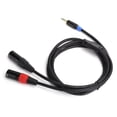 thumbnail image 3 of Cable TRS De 1,5 Mm De 1/8 Pulgadas A 2 Xlr, Cable De Adaptador De Divisor De AUX Masculino A Masculino A Doble Xlr, Para Audio De Micrófono, Reproductor De Mp3, Computadora, 3 of 7