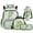 Green Axolotl, variant on Yspwyqan Donut Corgi 4Pcs Kids Backpack Set with Lunch Box Pencil Case Water Bottle, Ice Cream Drip Multi-Pocket Lightweight Bags for Elementary Middle School