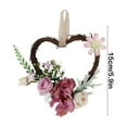 thumbnail image 3 of Steadline Artificial Flower Heart Shaped Wreath,Rattan Valentine's Day Hanging Decor,Wedding Door Ornament,Home Wall Decoration,Romantic Atmosphere Creation,Holiday Party Decor Gift, 3 of 7