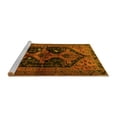thumbnail image 2 of Ahgly Company Machine Washable Indoor Square Persian Yellow Traditional Area Rugs, 4' Square, 2 of 4