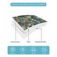 thumbnail image 5 of Abstract Art Twin XL Size Down Alternative Comforter, Lightweight Comforter Quilt Bedding Set with Pillow Shams Geometric Modern Art Orange Teal All Seasons Bed Comforter Duvet Insert 68"x98", 5 of 7