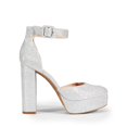 thumbnail image 4 of Sandalia DREAM PAIRS SDPU2419W Plata con Brillo Tacones Plataforma, 4 of 7