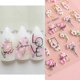 thumbnail image 5 of Flower Nail Art Stickers 5D Nail Stickers Acrylic Embossed Engraved Nail Decals Nail Art Supplies Pink White Floral Leaf Cherry Blossom Adhesive Slide, 5 of 5