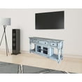 thumbnail image 3 of 70" Blue Solid Wood Open shelving Distressed TV Stand, 3 of 3