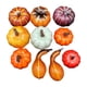 thumbnail image 1 of 10x calabazas artificiales, calabazas decorativas, exhibición de cosecha, decoración de Halloween, artesanías de espuma, calabazas para decorar repisa, 1 of 9