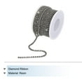 thumbnail image 3 of Unique Bargains 10 Yard 3mm Crystal Rhinestone Diamond Close Chain Trim for Sewing,Crafts,Gray Gems Gray Base, 3 of 5