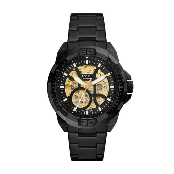 Fossil 0's Bronson Automatic, Black Stainless Steel Watch