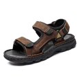 thumbnail image 1 of Sandalias clásicas para hombre, zapatos de playa de cuero genuino transpirables, zapatos casuales cómodos de verano, sandalias de ocio para hombre (29 cm), 1 of 3